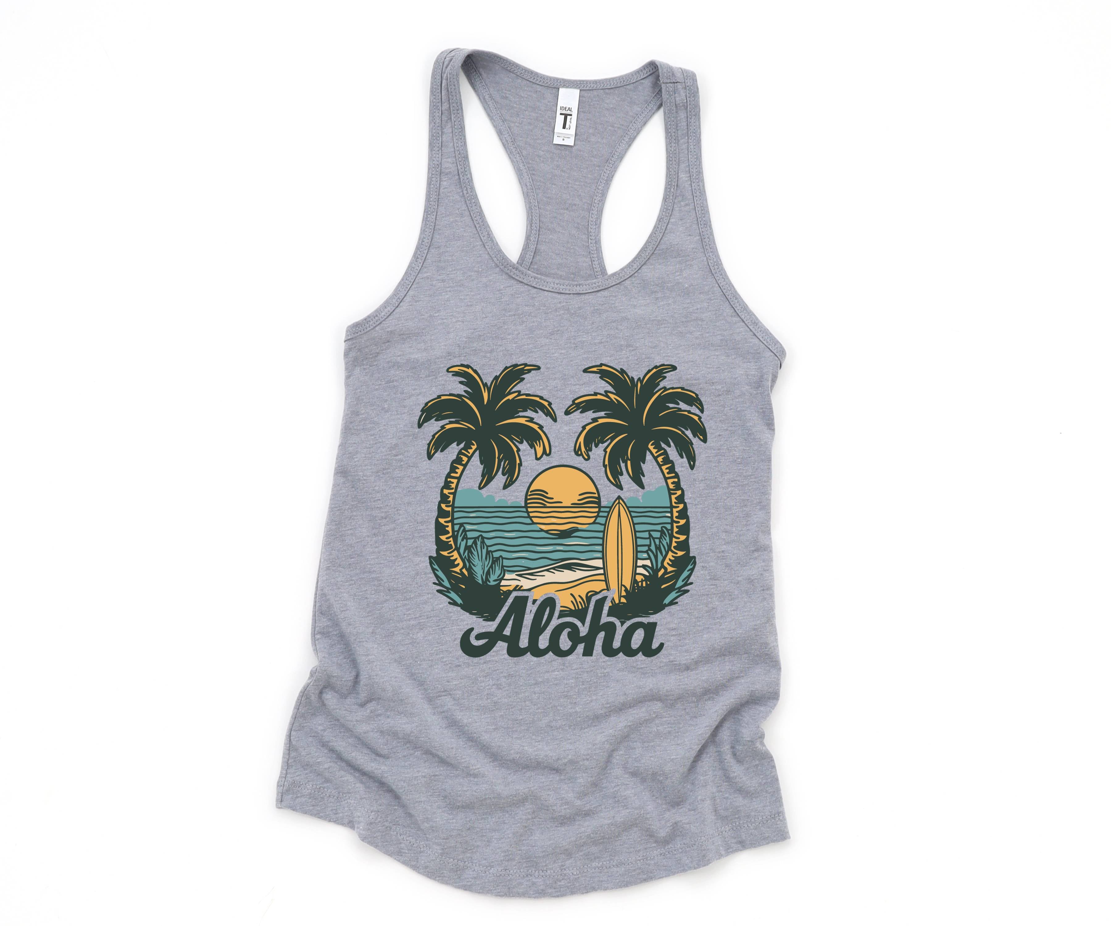 Aloha Beach Tank, Aloha Tank Top, Hawaiian Tank Top, Beach Tanks, Summer Tank Top, Vacation Tank, Summer Tank Tops, Hawaii Tank Top