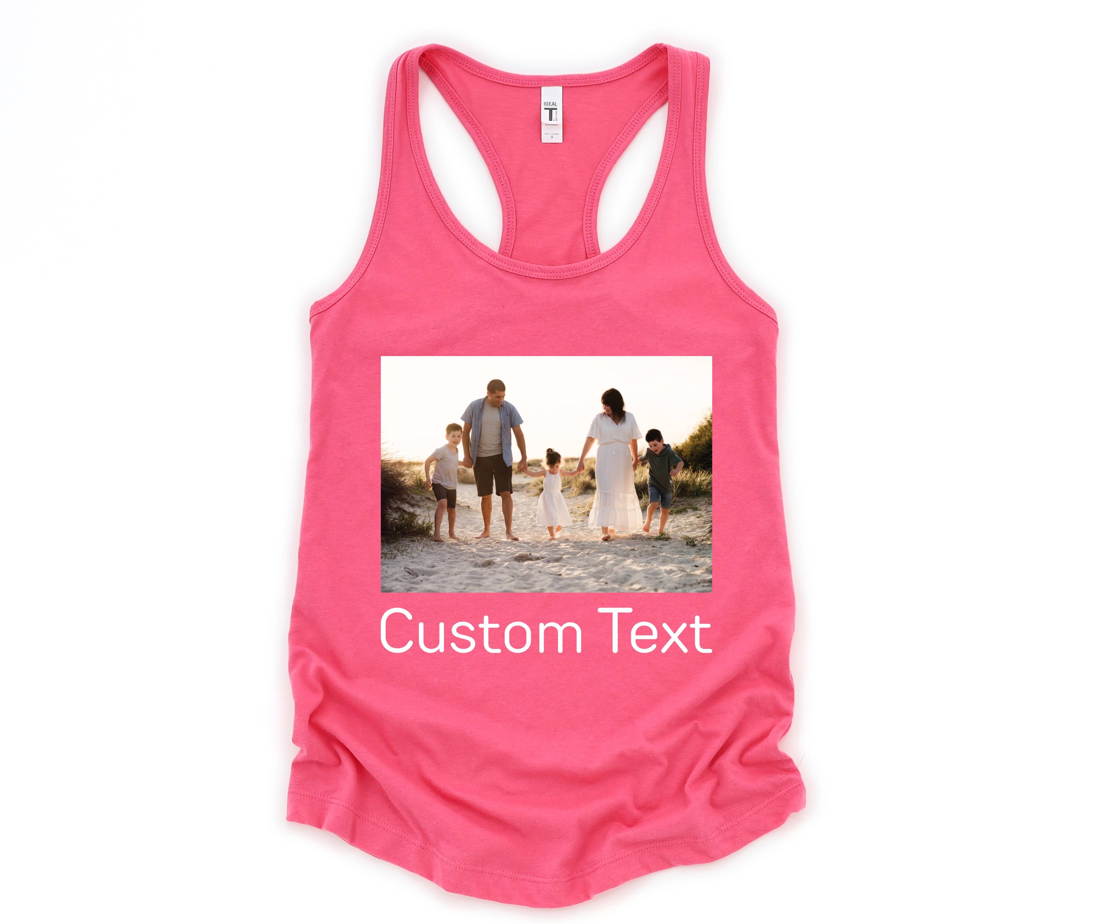 Custom Photo Tank Top, Custom Design Tank Top, Personalized Tank Top, Personalized Photo Tank Top, Your Custom Text Tank Top, Photo Tank Top