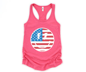 USA Smiley Face Tank Top, Usa Shirt, July 4th Tank, Women's 4th Of July Tank Top, Patriotic Tank Top, America Gifts