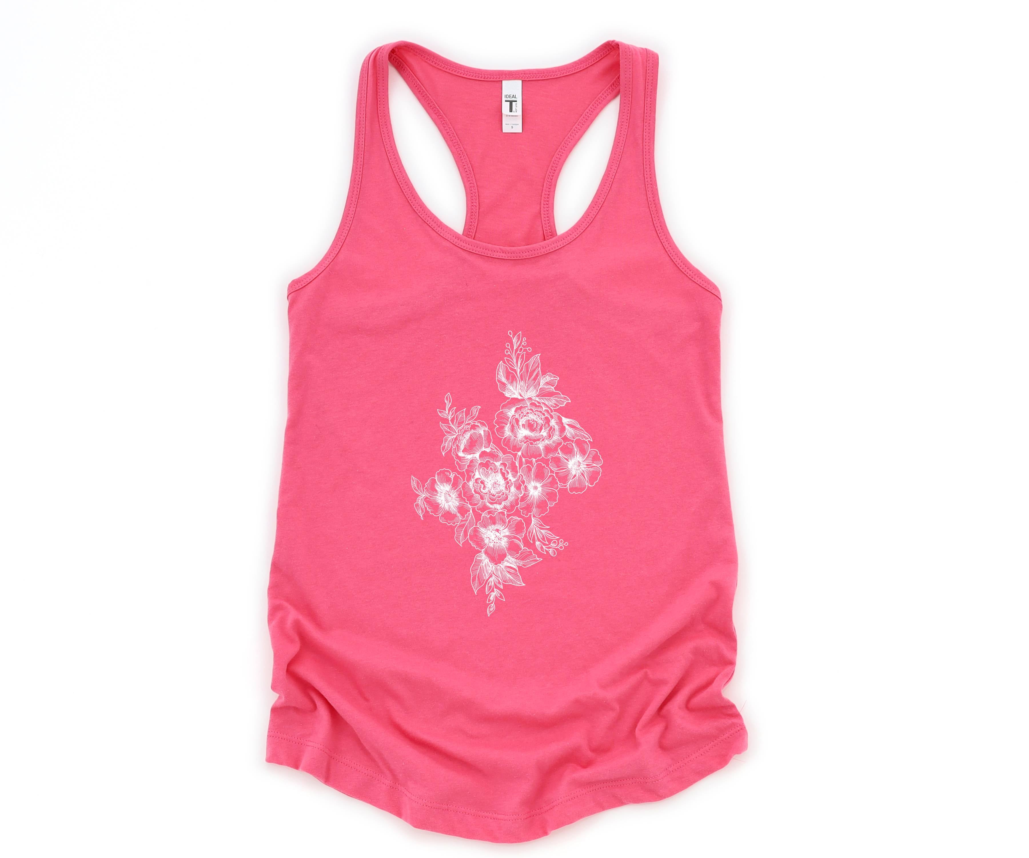 Flower Tank Top, Wild Flower Tank Top, Summer Tank Top, Mothers Day Tank Top, Yoga Tank Top, Gift For Mom, Floral Tank Top