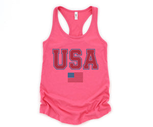 Vintage USA Flag Tank Top, 4th of July Tank, 4th of July Gifts, Vintage Tank Top, USA Apparel, Independence Day Tank Top