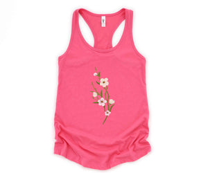 Flowers Tank Top, Trans Pride, Trans Rights, Subtle Trans Tank Top, Cool Trans Shirt, Trans Tank Top, Cute Trans Gift