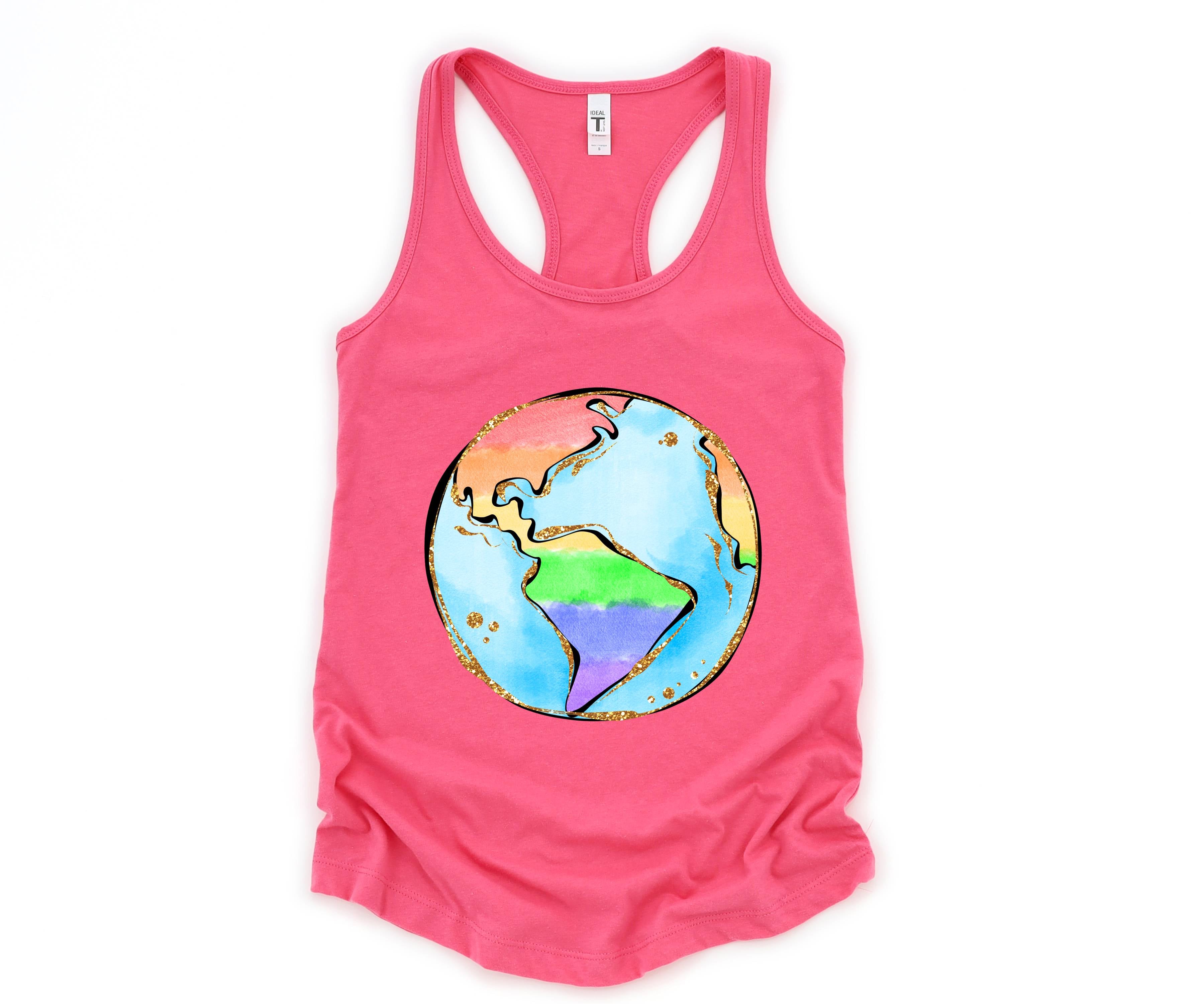 LGBTQ Earth Tank Top, Earth Pride Tank Top, Pride Month Shirt, LGBTQ Shirt, LGBTQ Support Shirt, Pride Month Tank Top