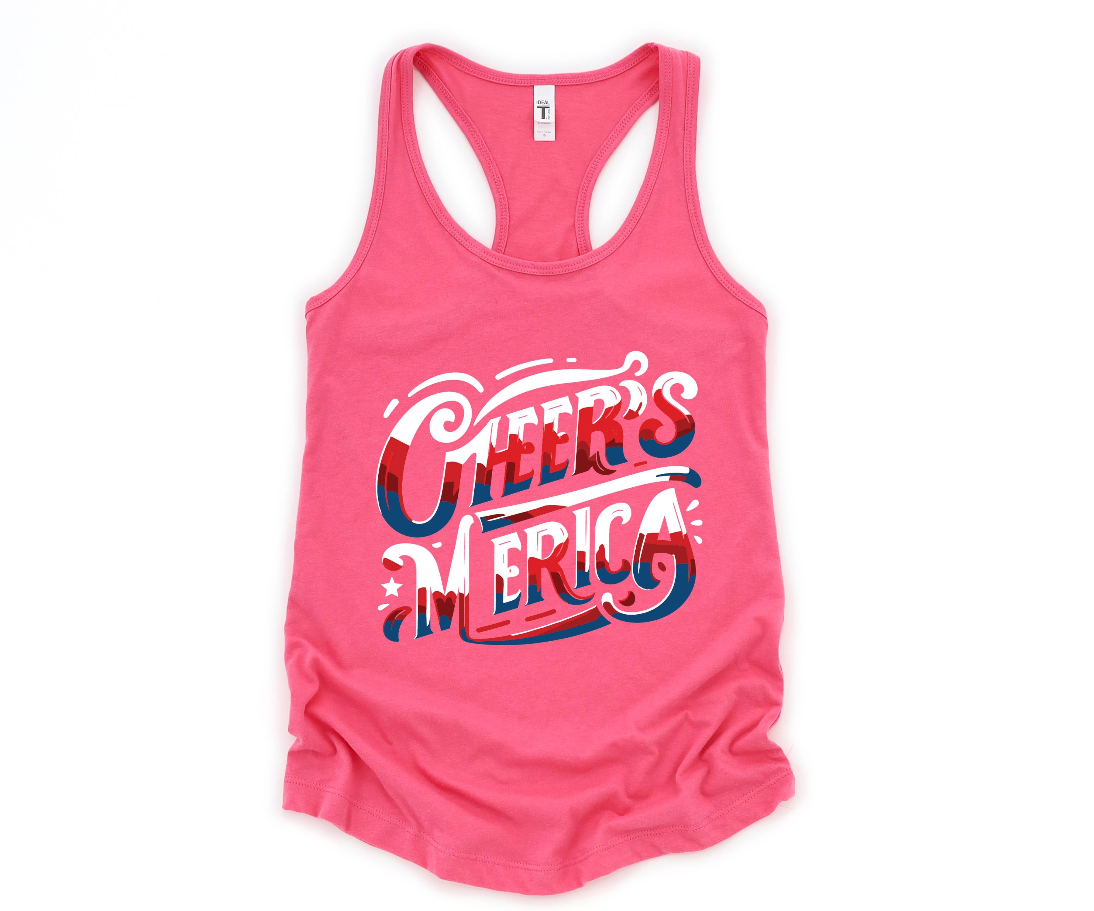 Cheers Merica Tank Top, 4th Of July Tank, Red White And Blue Tank Top, Merica Tank Top, summer tank tops, usa patriotic shirts