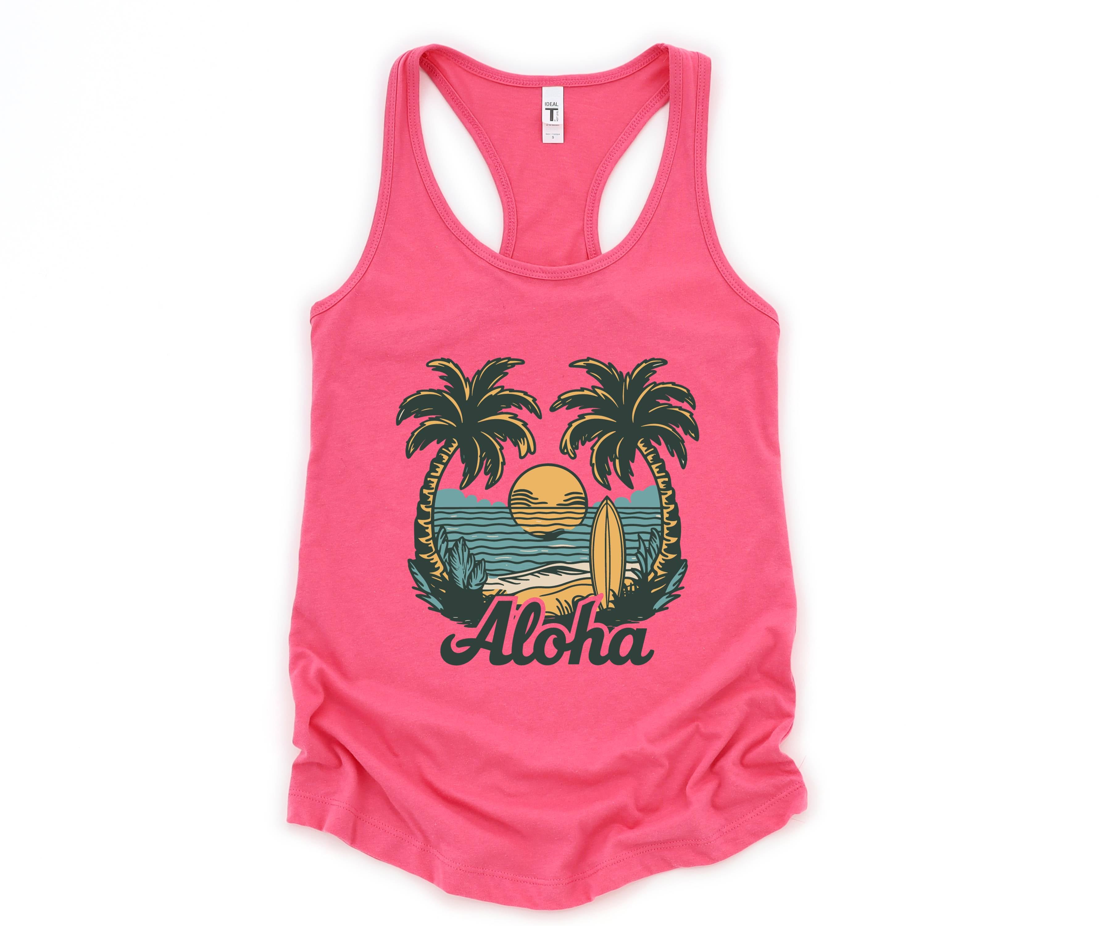 Aloha Beach Tank, Aloha Tank Top, Hawaiian Tank Top, Beach Tanks, Summer Tank Top, Vacation Tank, Summer Tank Tops, Hawaii Tank Top