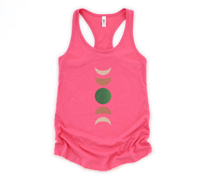 Terracotta Moon Phase Tank Top, Moon Phases Tank Top, Clay Moon Phase Tank Top, Cute Summer Tank Top, Cute Mom Tank Top