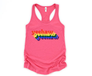 Yeehaw LGBT Tank Top, Pride Month Tank Top, Rainbow Pride Tank Top, Love Is Love Tank Top, Equal Rights Tank Top, Gift For LGBT Support