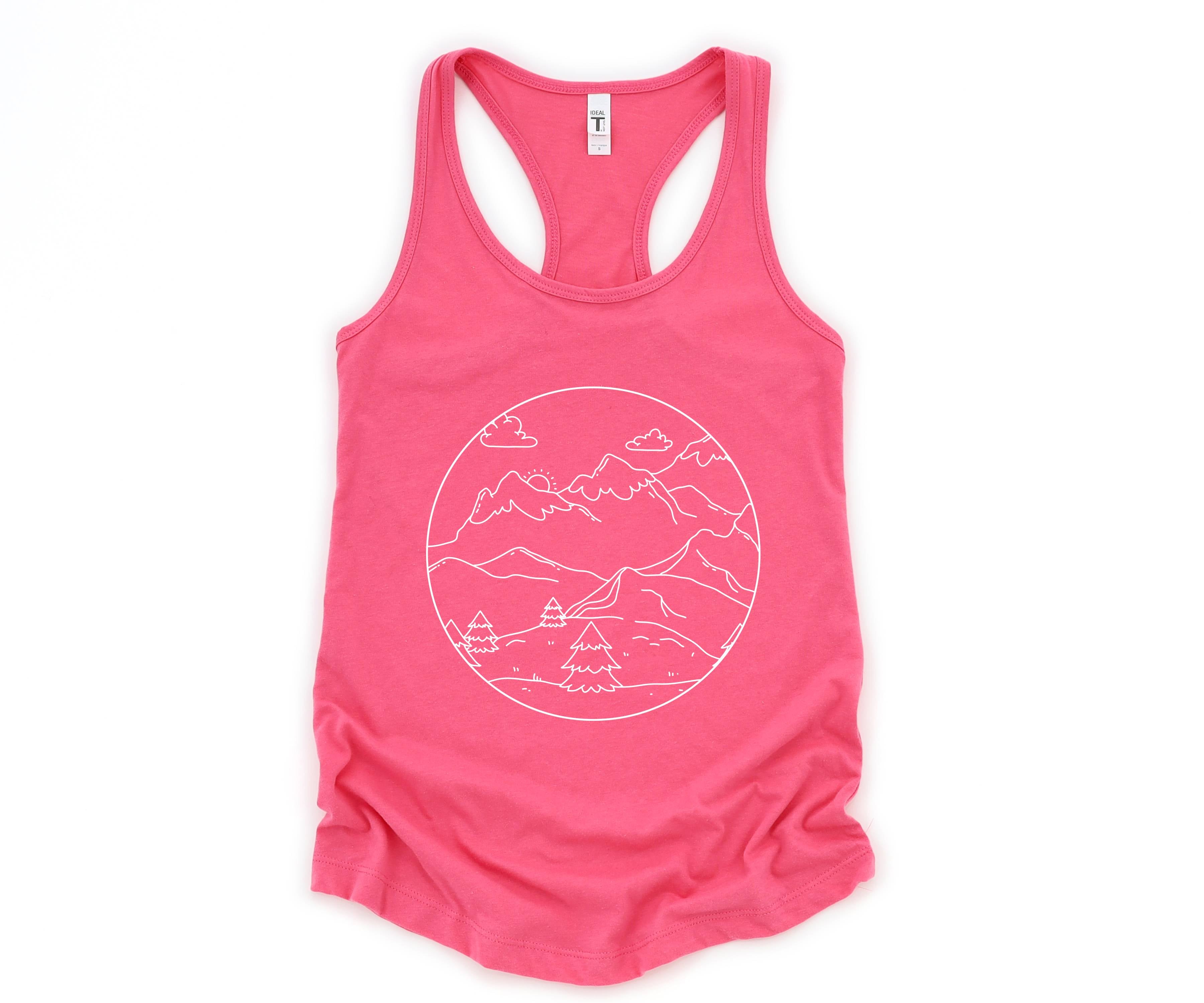 Mountain Sunrise Tank Top, Mountains Tank Top, Sunrise Tank Top, Clouds Tank Top, Boho Tank Top, Trees Tank Top, Hippie Tank Top, Sun Tank