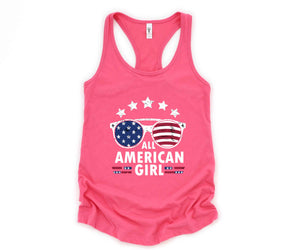 All American Girl Tank Top, 4th of July Tank, Patriotic Tank, 4th Of July Tank, Usa Flag Shirt, Independence Day Shirt