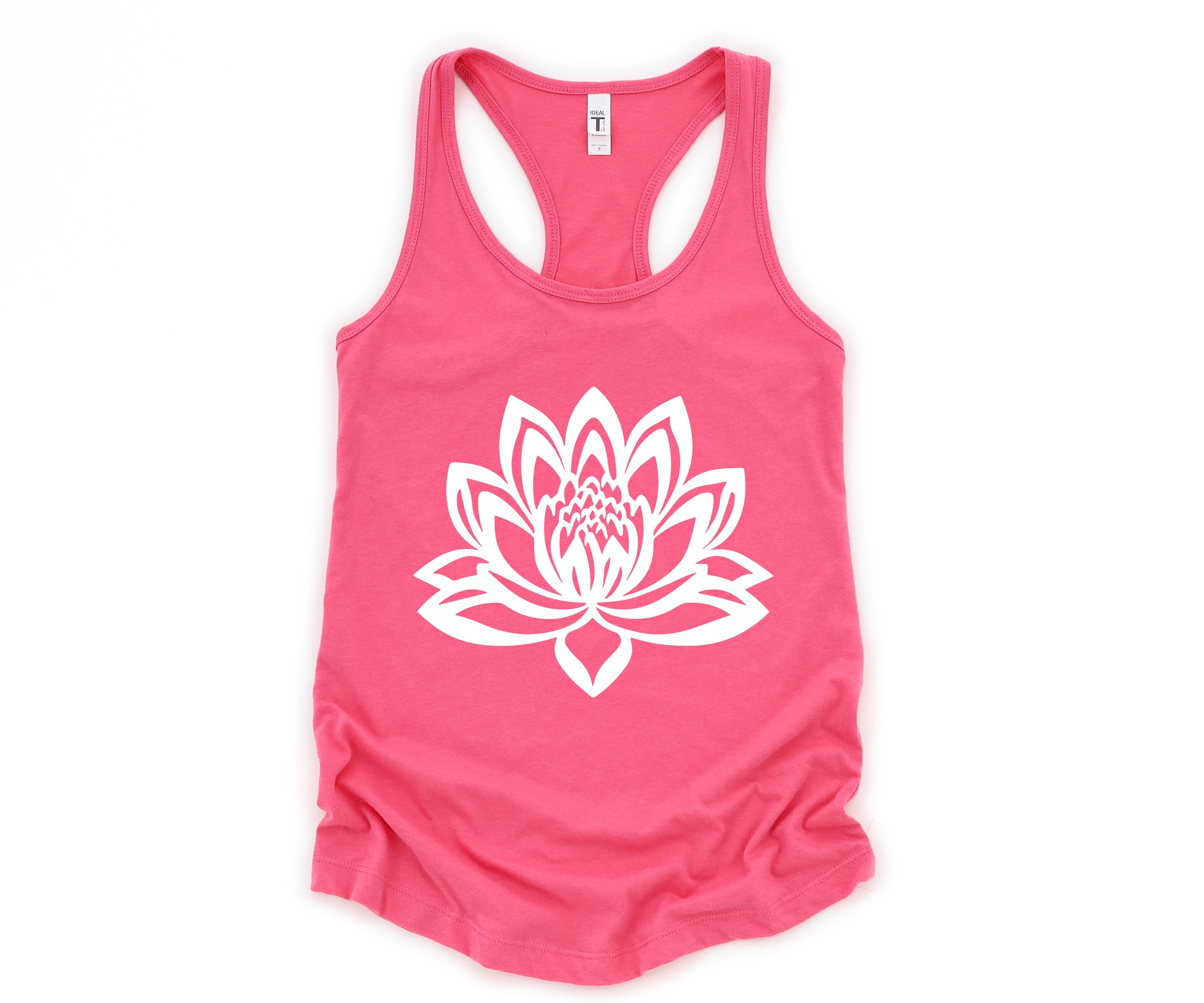 Lotus Tank Top, Fitness Tank Top, Yoga Tank Top, Flower Shirt, Wildflower, Workout Tank Top, Tank Tops for Women