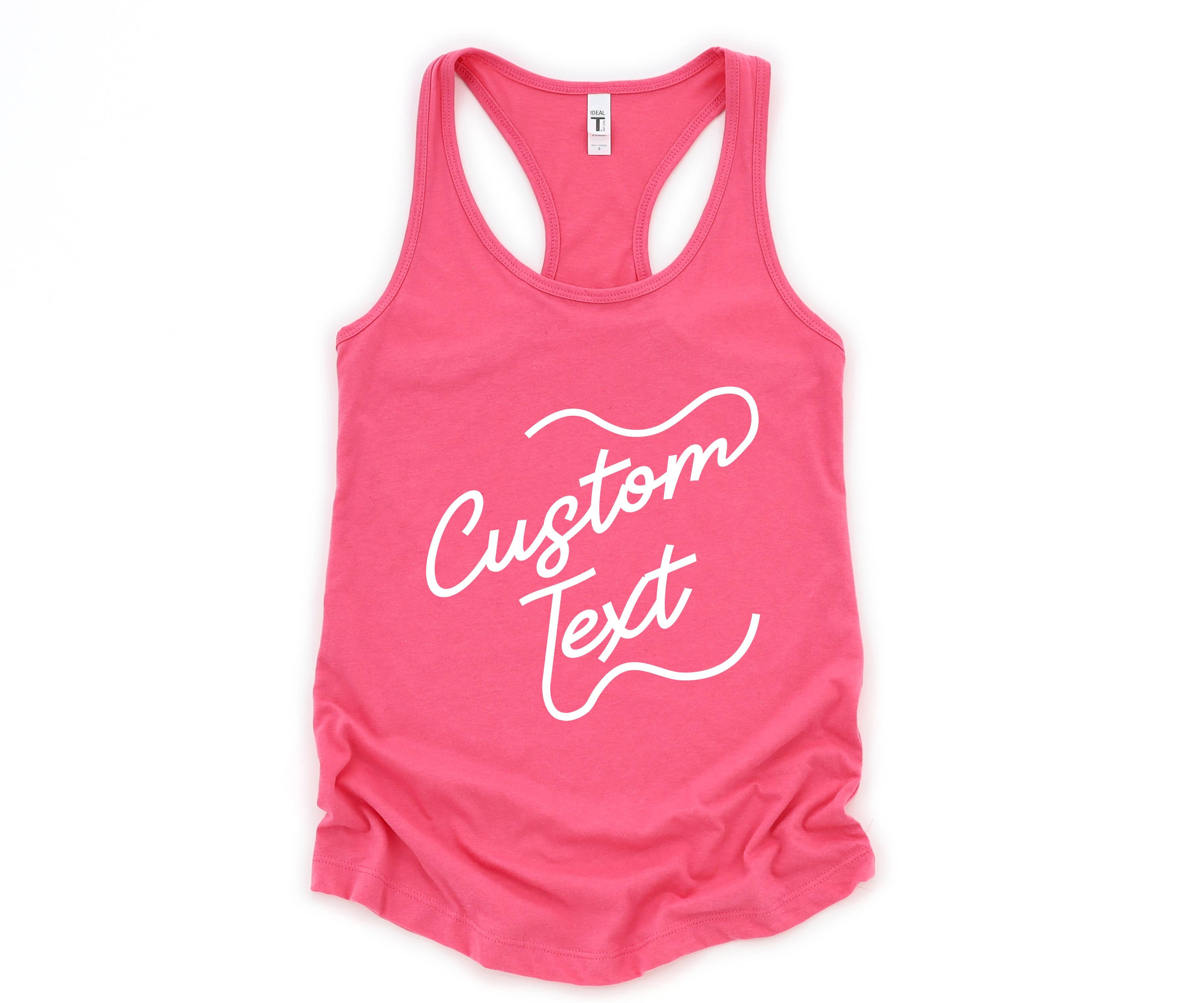 Custom Text Tank, Custom Bride Tank, Your Text Woman Tank, Custom Fitness Tank, Women Custom Workout Tank, Custom Workout Tank Top