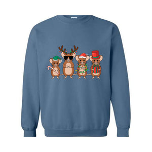 Christmas Mouse Shirt, Rat Sweatshirt, Mouse Gift, Holiday Sweater