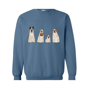 Ghost Dogs Sweatshirt, Halloween Sweatshirt, Halloween Dog Sweatshirt, Fall Sweatshirt, Pumpkin Sweatshirt, Spooky Season Sweatshirt