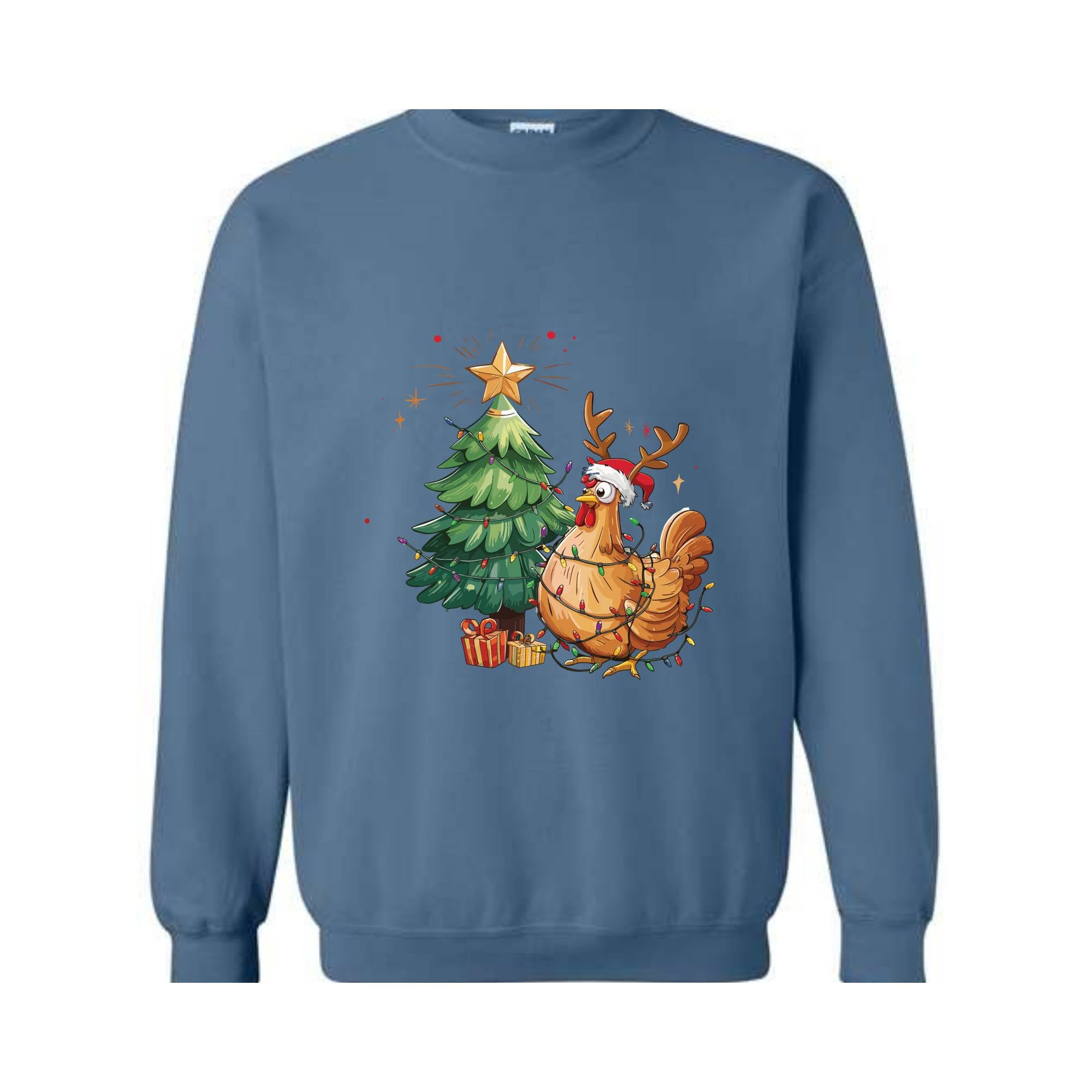 Chicken Christmas Sweatshirt, Cute Farm Girl, Funny Chicken Shirt, Chicken lover Gifts