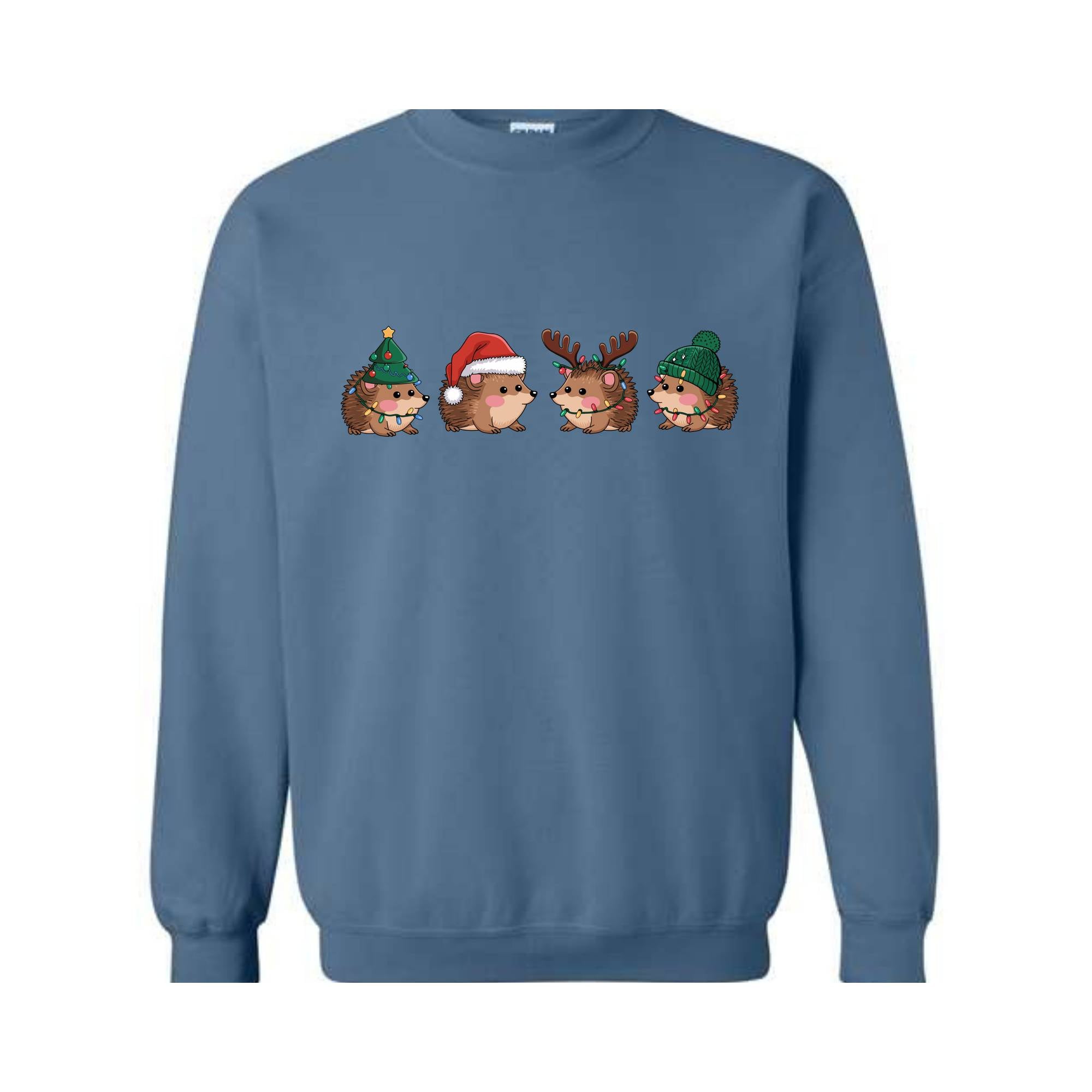 Hedgehog Christmas Sweatshirt, Hedgehog Santa Sweat, Hedgehog Lover Gift, Holidays Sweatshirt, Christmas Gifts