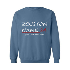 Custom Election Sweatshirt, Personalized Election Sweatshirt, 2024 American Presidential Sweatshirt, Voting Sweater