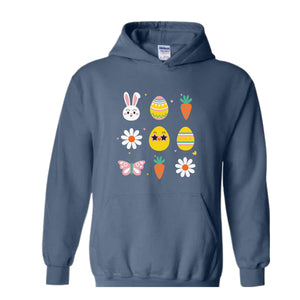 Easter Elements Hoodie, Cute Easter Hoodie, Cute Easter Hoodie, Easter Hoodie, Cute Mom Hoodie, Easter bunny Hoodie, Bunny Hoodie