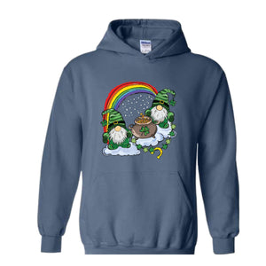 St. Patrick’s Day Sweatshirt, St Patrick Day Gnomes Hoodie, Irish Gnome Crewneck, Green St. Patrick’s Day Sweatshirt,Irish Leprechaun