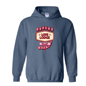 Cupids Love Lodge Vacant Sweatshirt, Valentines Day Sweatshirt, Lover Sweatshirt, Couple Sweatshirt, Gift For Valentines Day