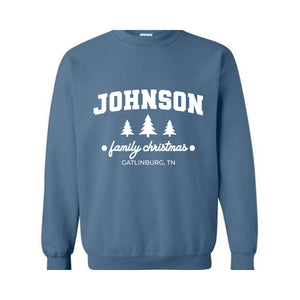 Custom Family Christmas Sweatshirt, Matching Family Christmas Sweatshirt, Personalized Name Christmas Sweatshirt, Christmas Sweatshirt