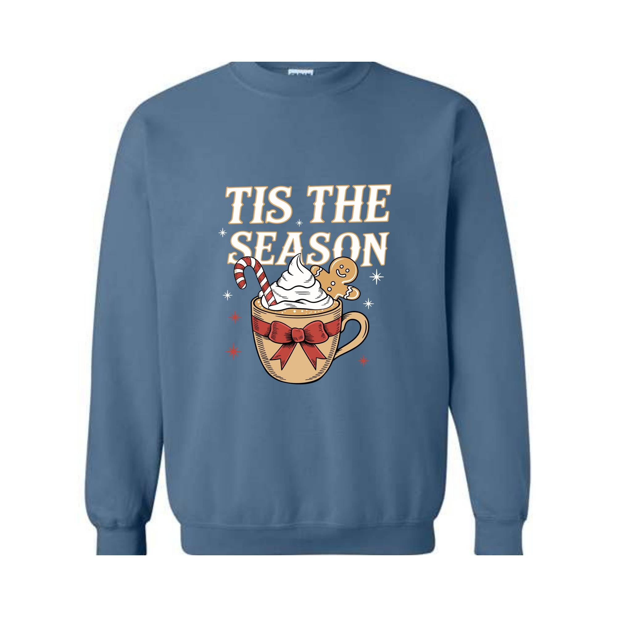 Tis the Season Sweatshirt, Christmas Coffee Sweat, Cute Christmas Sweatshirt, Gift for Mom