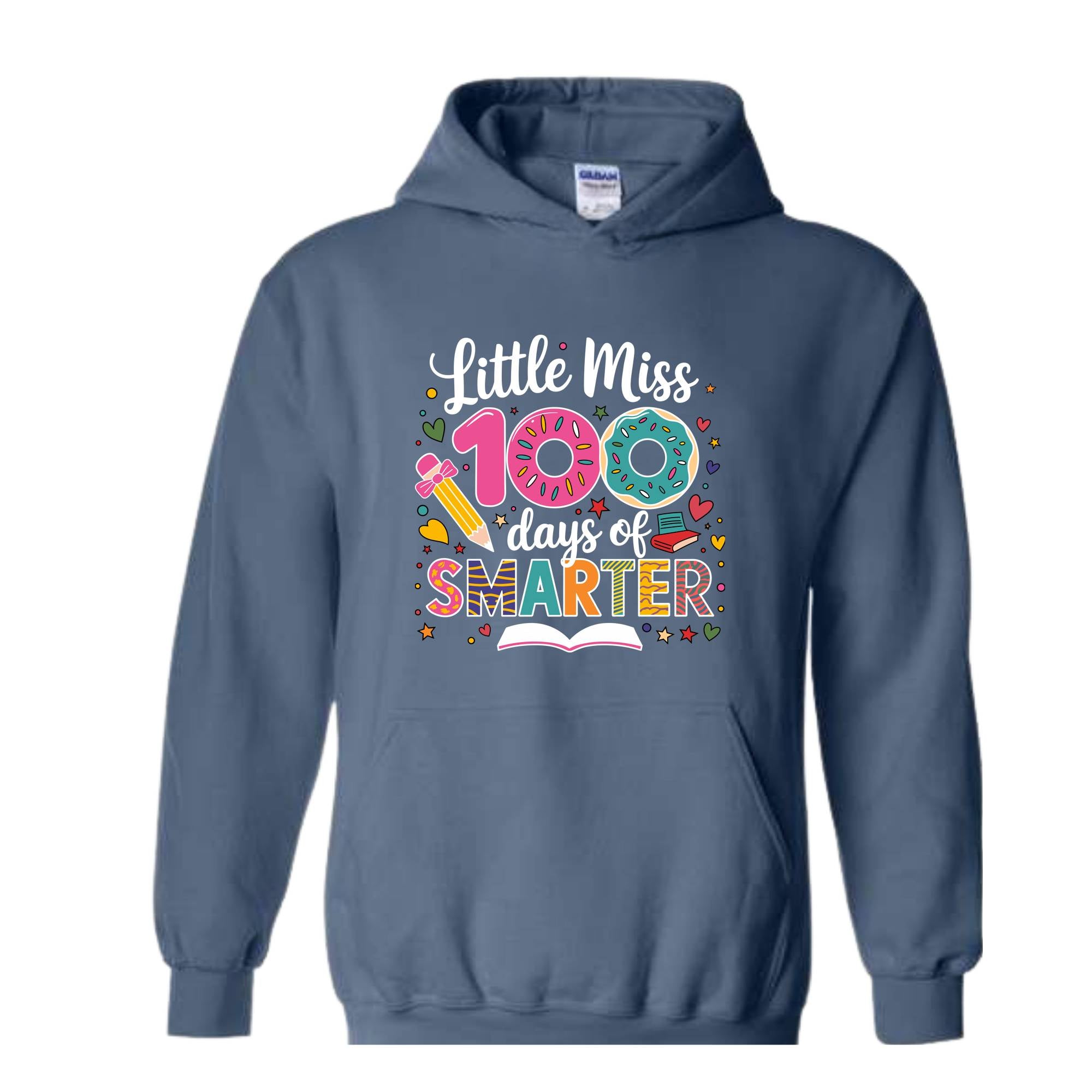 Little Miss 100 Days of School Sweatshirt, 100 Days Of School Hoodie, 100th Day Of School Celebration, Back to School Hoodie, School Tee