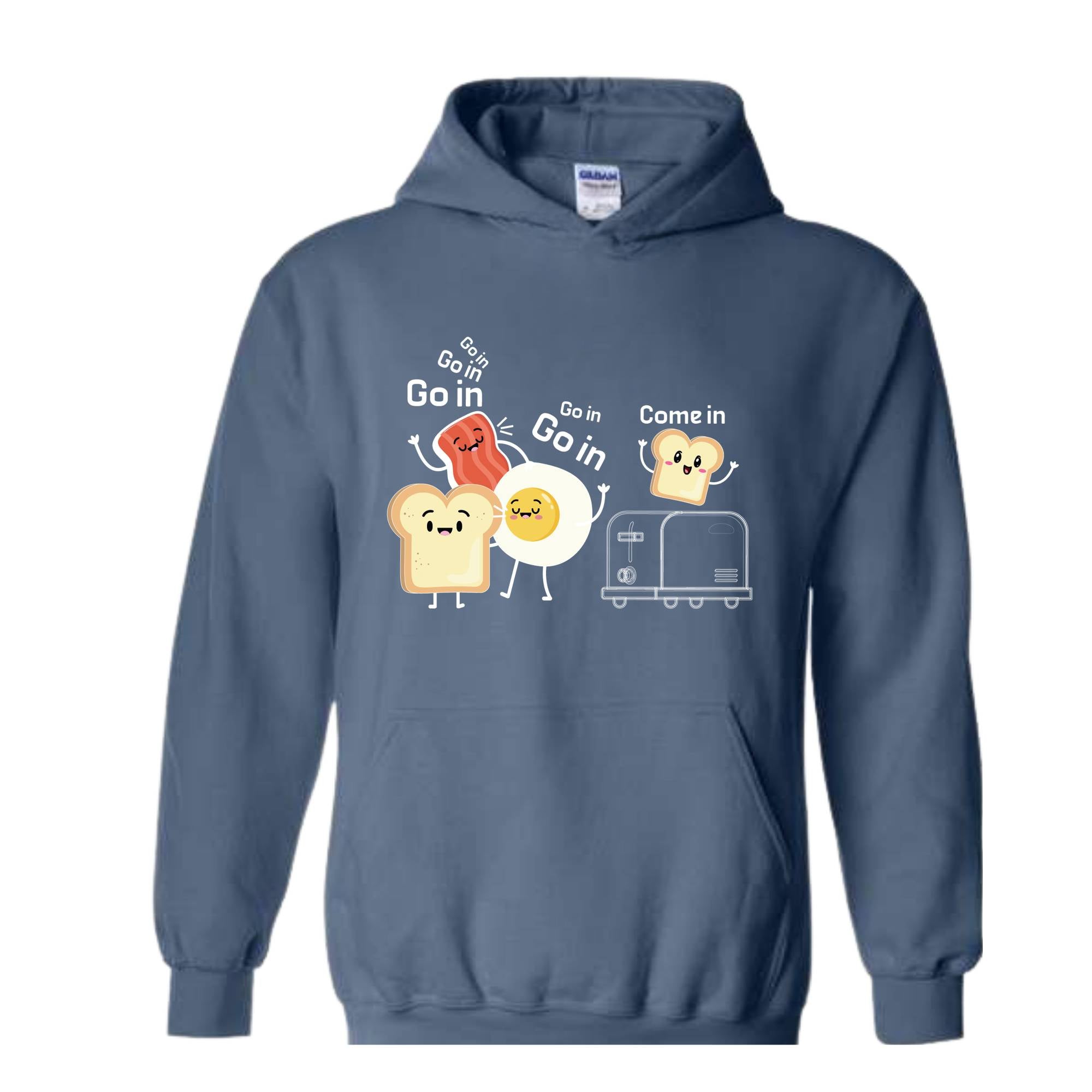 Funny Sweater, Go in Sweater, Funny Toast with Toaster, Trendy Sweater, Toast with Egg Sweater, Sarcastic Sweater