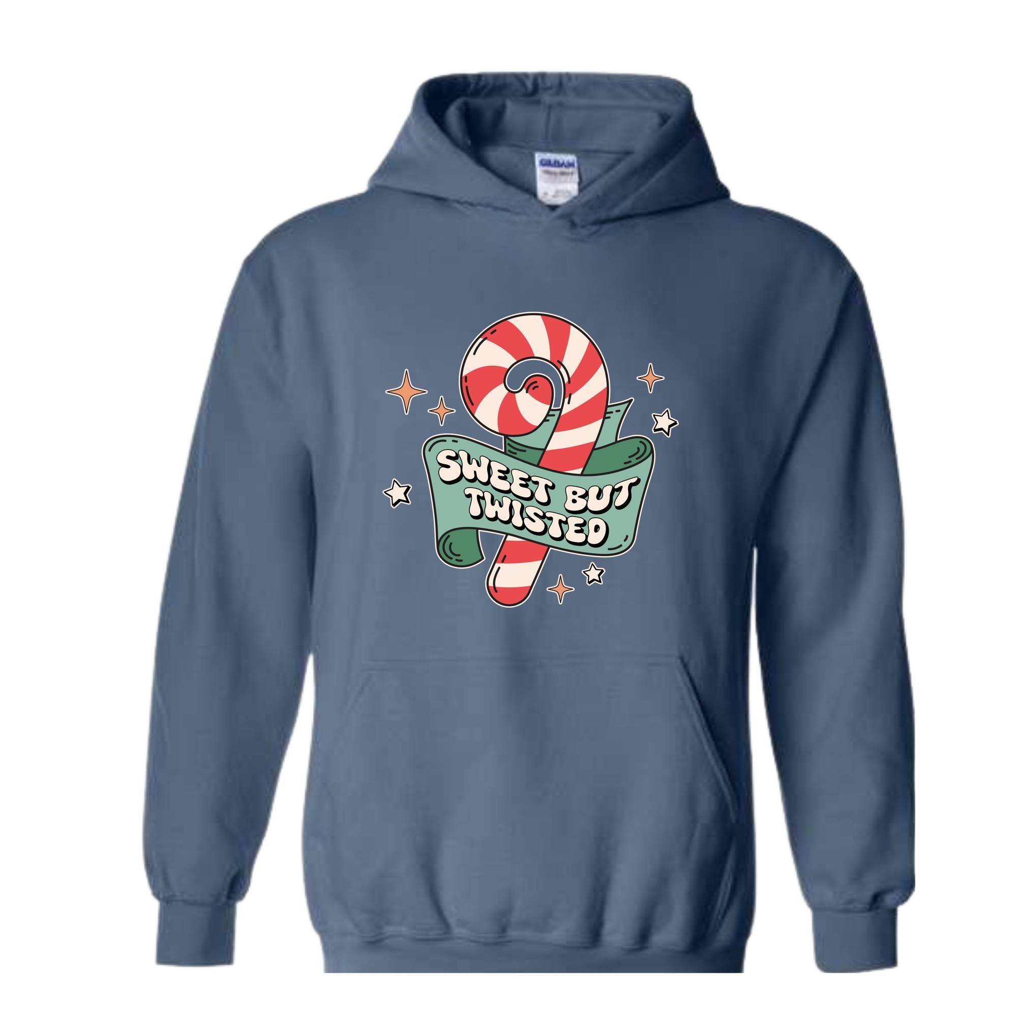 Sweet But Twisted Hoodie, Christmas Hoodie, Christmas Gifts, Christmas Candy Hoodie, Christmas Family Hoodie