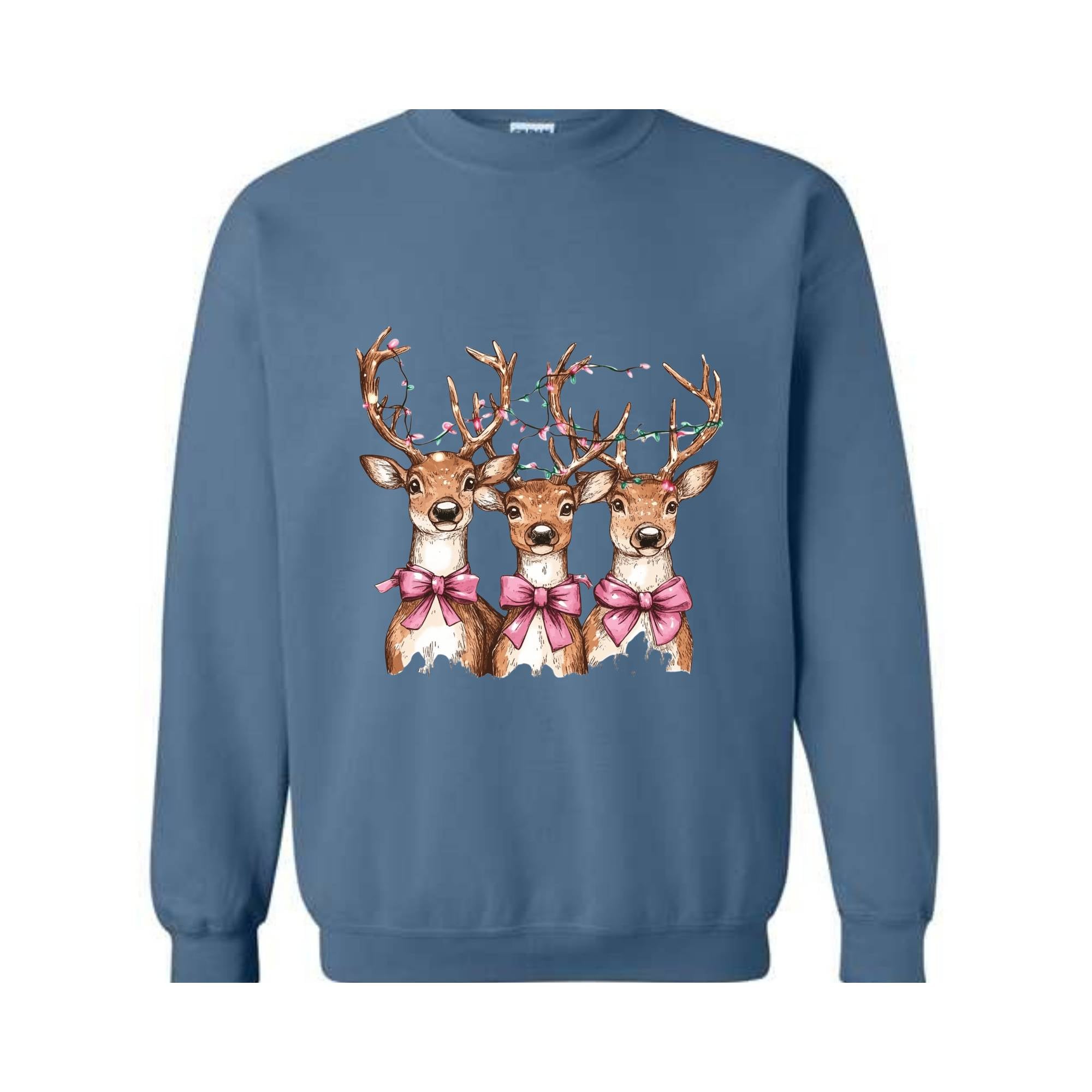 Retro Christmas Deer Sweatshirt, Vintage Deer Christmas Sweater, Cute Christmas Deer Hoodie, Christmas Gifts