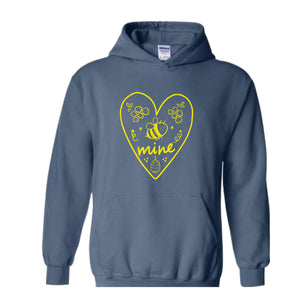 Bee Mine Sweatshirt, Valentine Couple Sweatshirt, Heart Sweatshirt, Valentine Matching Sweatshirt, Valentines Day Sweater