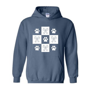 Dog Valentine Heart Sweatshirt, Valentine's Day Dog Hoodie, Pet Lover Gift Hoodie, Heart Paw Hoodie, Cute Dog Hoodie, Valentine's Hoodie