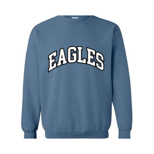 Team Mascot Sweatshirt, Eagles Team Sweatshirt, Eagles Football Sweatshirt, Eagles Fan Sweatshirt, Eagle Mascot Sweatshirt