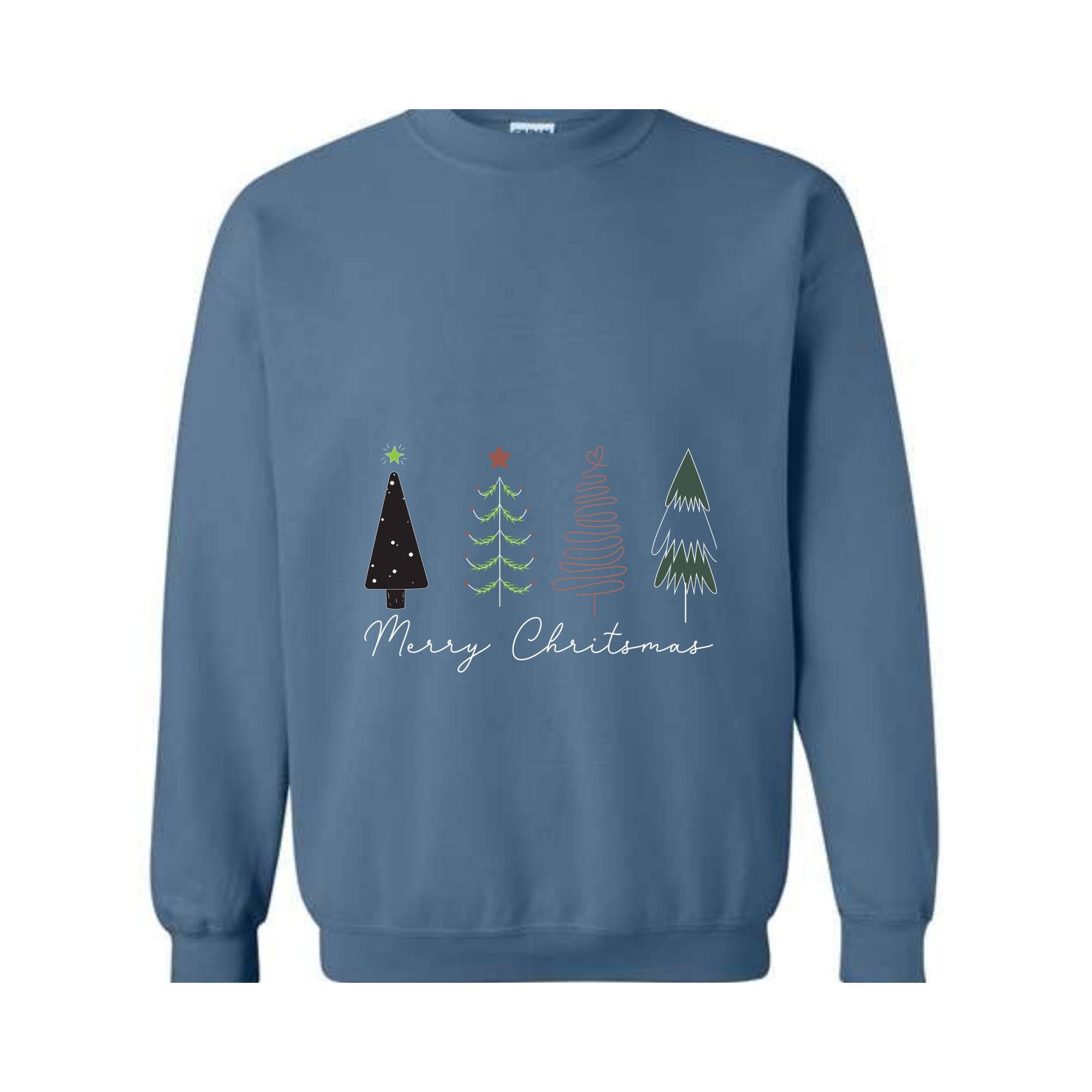 Merry Christmas Sweatshirt, Christmas Trees Shirt, Christmas Tee, Christmas Sweatshirt, Cute trees Christmas Shirt,, Christmas Tree