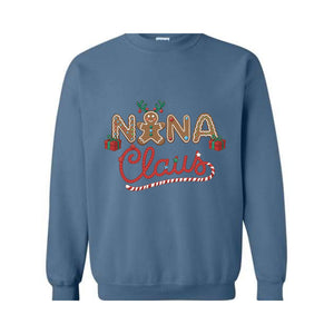 Nana Claus Sweatshirt, Nana Christmas Sweatshirt, Nana Sweat, Nana Christmas Sweater, Family Claus Sweatshirt