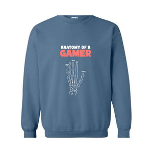 Anatomy of A Gamer Sweatshirt, Funny Gamer Hoodie, Gift For Gamer, Gamer Hoodie, Gaming Hoodie, Game Lover Hoodie, Funny Dad Hoodie