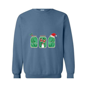 Pickles Christmas Sweatshirt, Pickles Sweatshirt, Pickle Lover Gift, Christmas Sweatshirt, Foodie Sweatshirt, Christmas Mom Sweatshirt