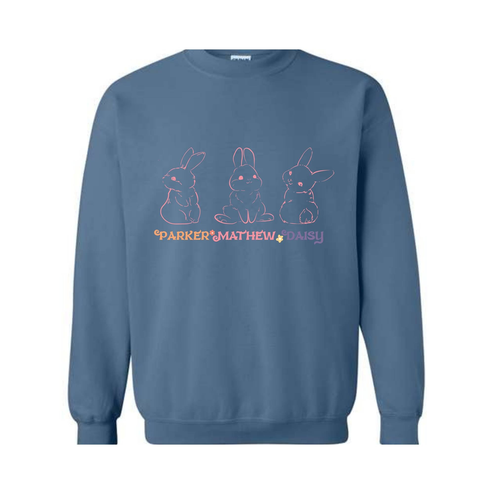 Custom Bunnies Grandma Sweatshirt, Easter Bunnies Sweatshirt, Gift For Grandma, Easter Bunny Hoodie, Cute Easter Sweater