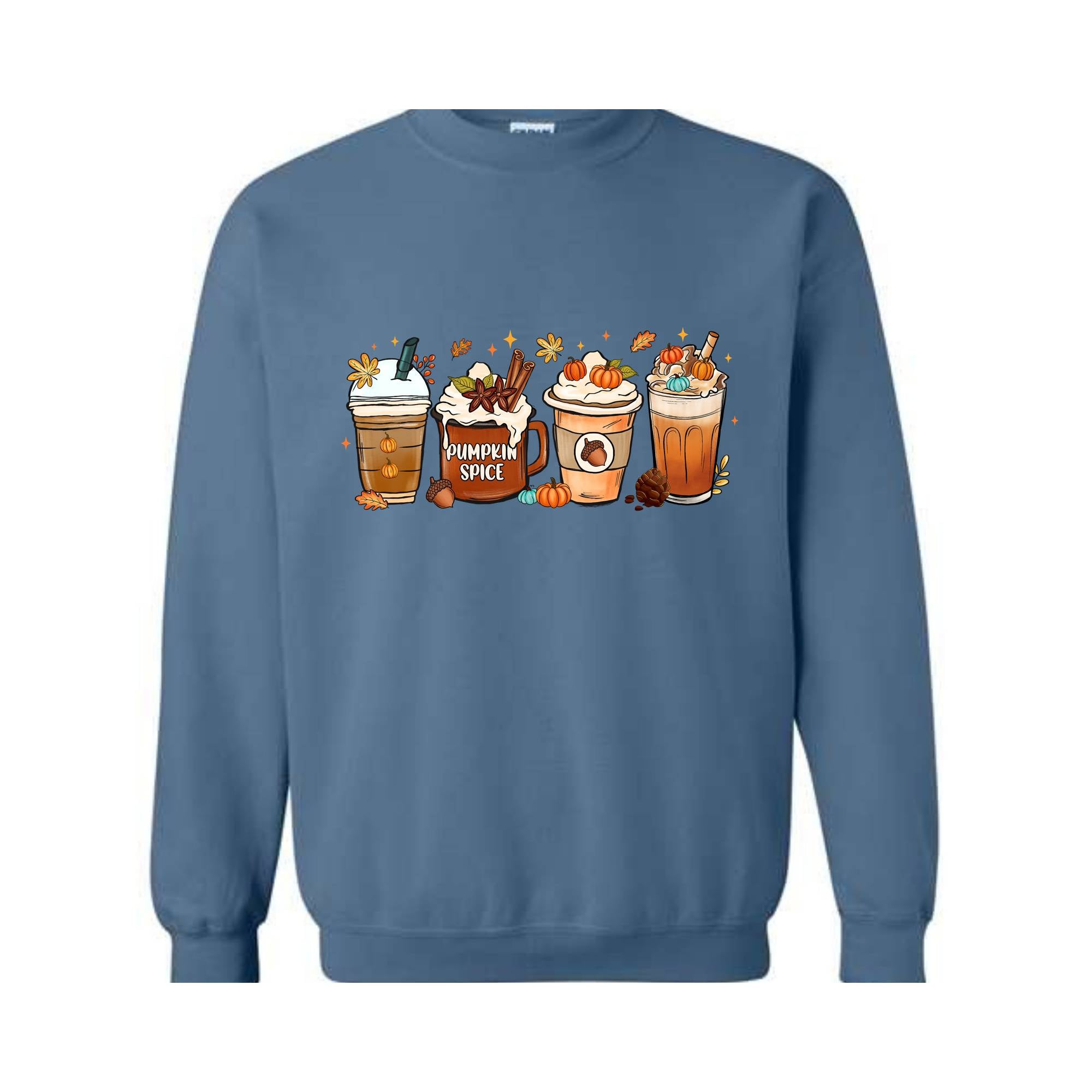 Fall Autumn Coffee Sweatshirt, Pumpkin Spice Sweatshirt, Coffee Lover Sweater, Autumn Sweatshirt, Thanksgiving Gift