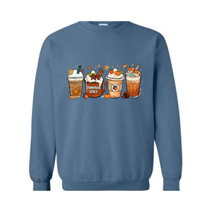 Fall Autumn Coffee Sweatshirt, Pumpkin Spice Sweatshirt, Coffee Lover Sweater, Autumn Sweatshirt, Thanksgiving Gift