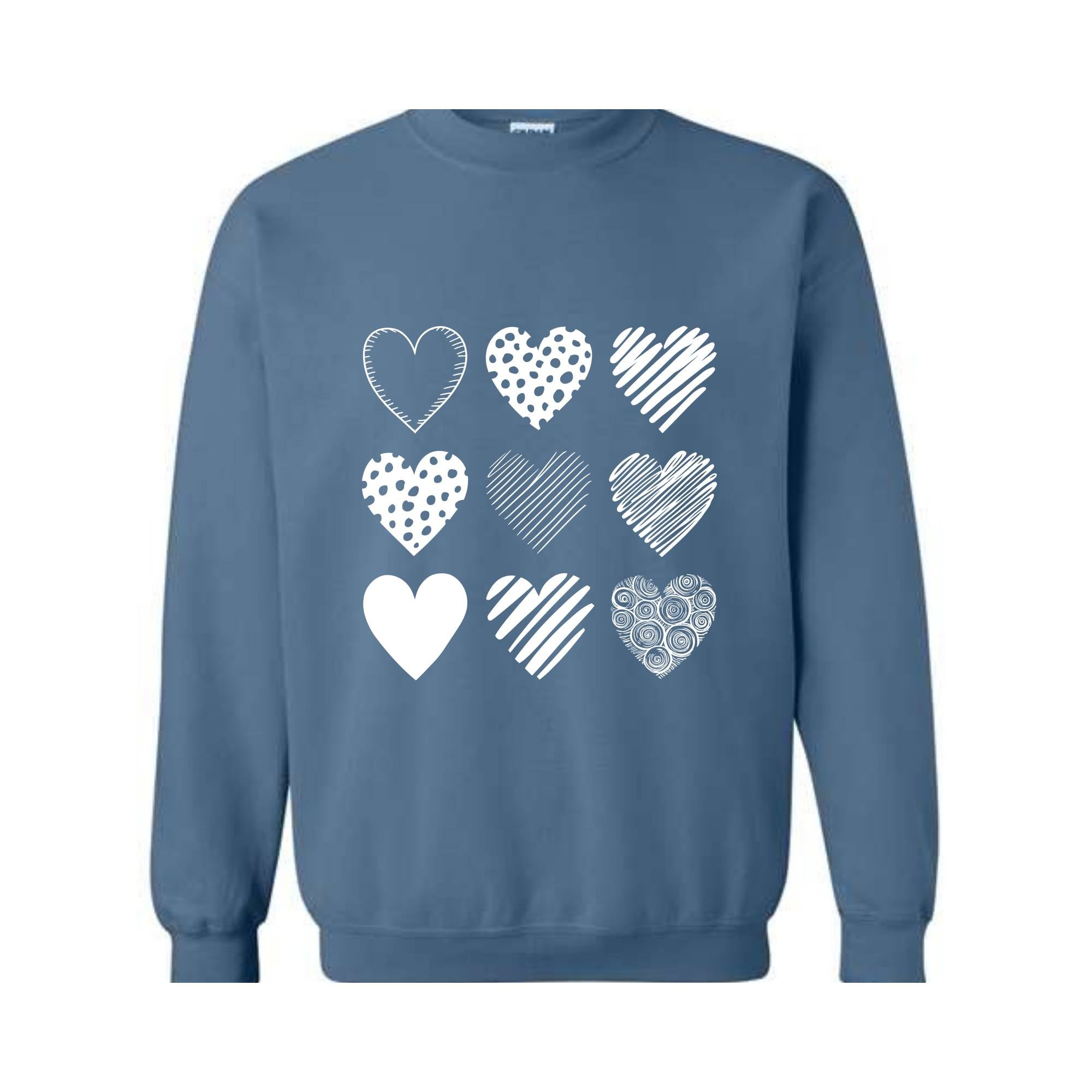 Cute Valentine Hearts Sweatshirt, Valentines Day , Valentine , Cute Valentine Gift, Cute Valentines Gift