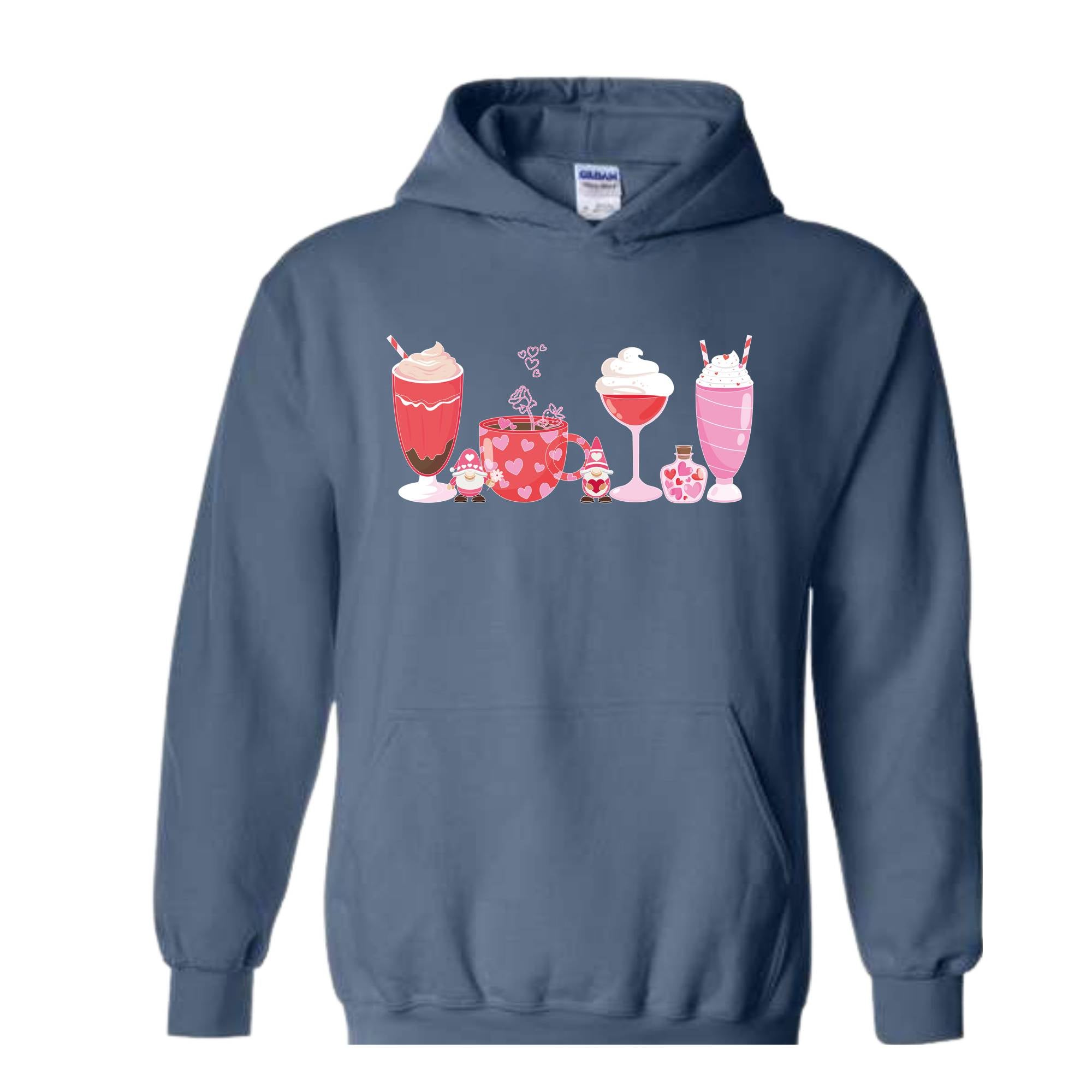 Valentines Coffee Sweatshirt, Valentines Hoodie, Valentines Day Sweatshirt, Valentine's Gift, Love and Coffee Sweatshirt, Valentines Sweater