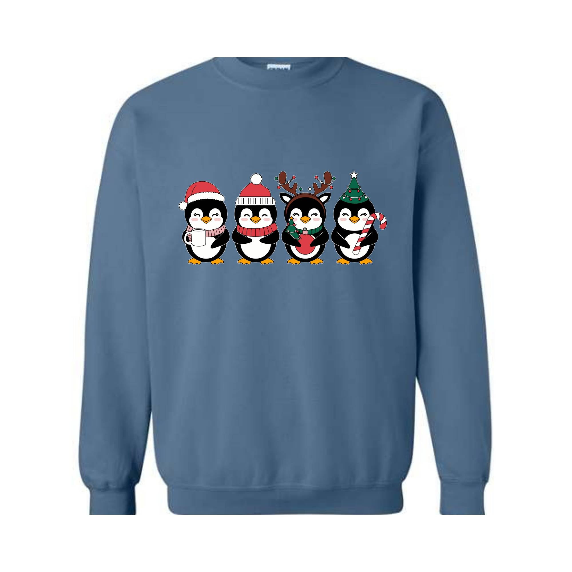 Penguin Christmas Sweatshirt, Cute Penguin Sweat, Penguin Lover Sweatshirts, Christmas Gift, Animal Lover Gift