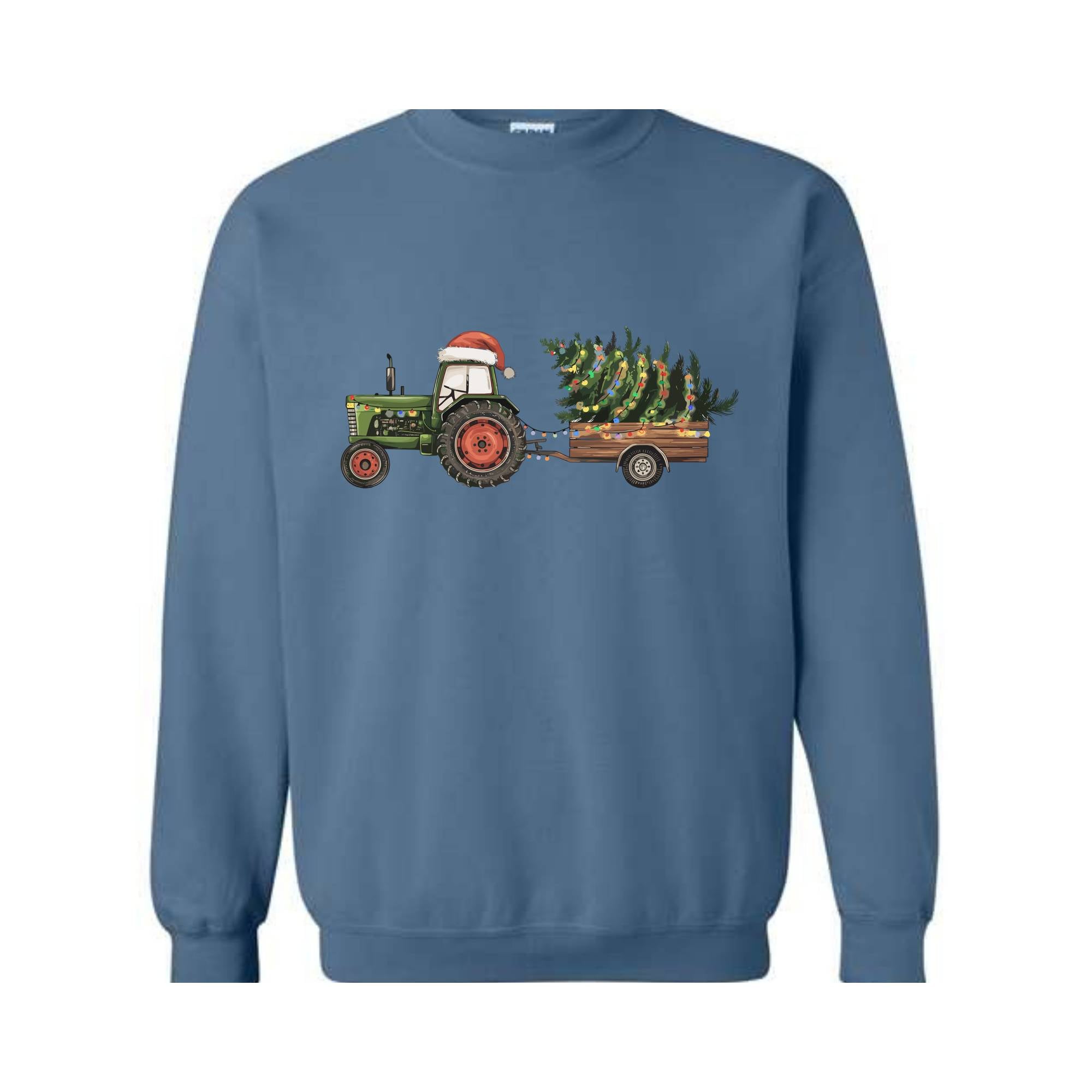 Tractor Christmas Tree Sweatshirt, Christmas Light Hoodie, Farmer Christmas Hoodie, Country Christmas Hoodie, Tractor Tree Hoodie