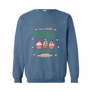 Christmas Baking Crew Sweatshirt, Cookie Lover Sweater, Christmas Baking Sweatshirt, Holiday Baking Sweatshirt