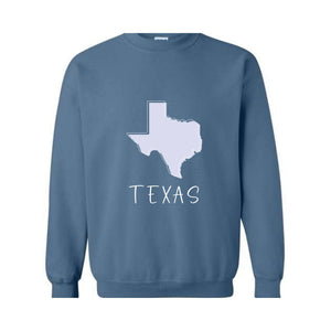 Texas Sweatshirt, States Sweatshirt, Texas Lover Sweatshirt, Trendy Texas Sweatshirt, Texas Map Sweatshirt, Texas Travel Sweatshirt