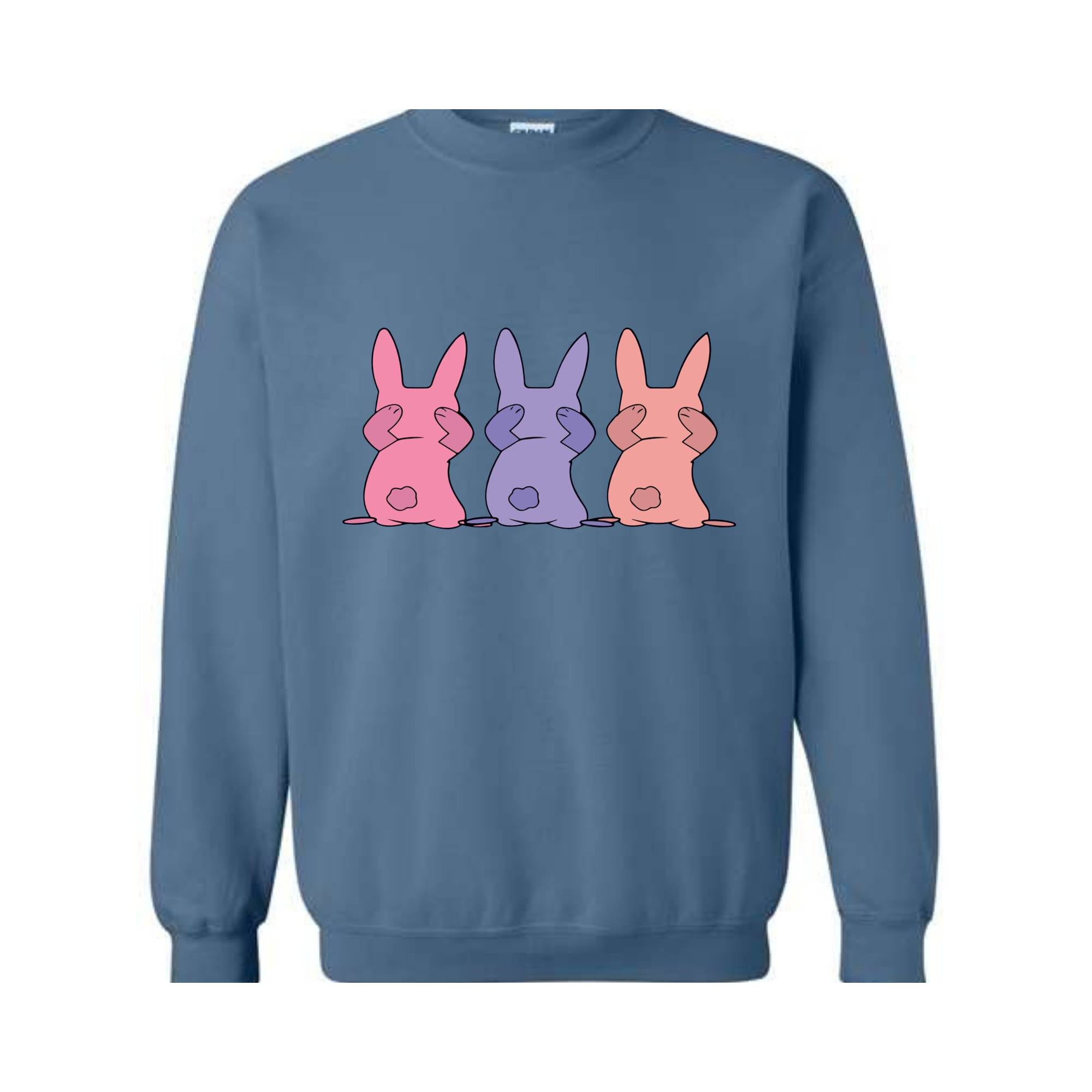 Three Rabbits Sweatshirt, Animal Sweatshirt, Wildlife Sweatshirt, Hipster Bunny Sweater, Bunny Hoodie