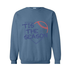 Tis The Season Baseball Sweahirt, Women's Aesthetic Baseball Sweatshirt, Baseball Player Gifts, Baseball Mom Sweatshirt, Baseball Team Tshir