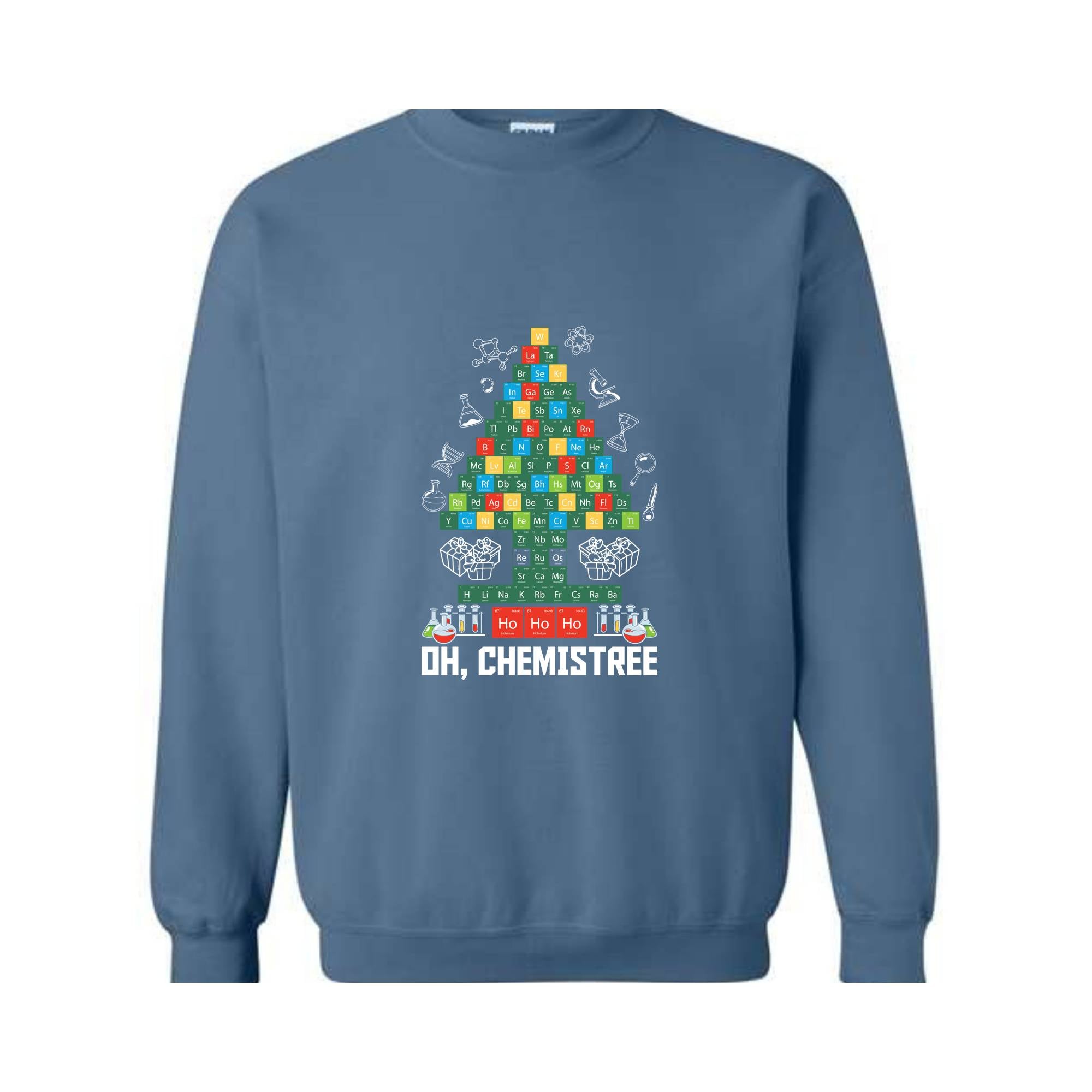 Oh Chemistree Christmas Sweatshirt, Chemistry Teacher Sweatshirt, Chemistry Gift, Funny Science Sweatshirt, Teacher Christmas Sweatshirt