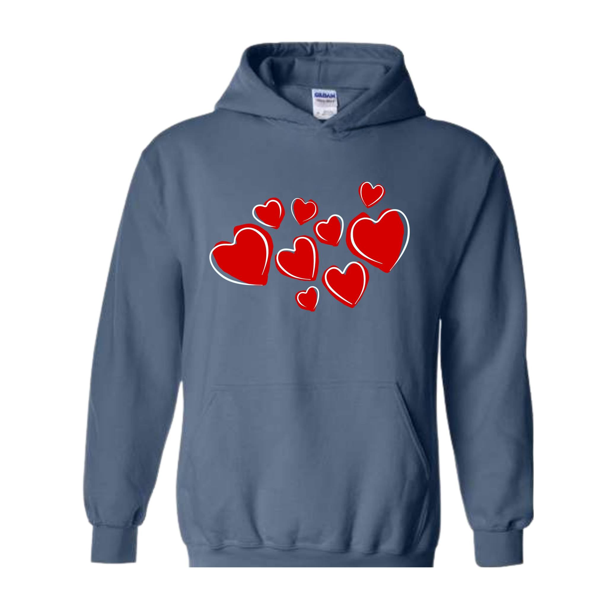 Heart Hoodie, Valentine Hoodie, Cute Valentine Hoodie, Valentine's Day Hoodie, Love Hoodie