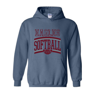 Customized Softball Hoodie , Your Name Softball Hoodie , Custom Softball Hoodie , Softball Mom, Mascot Name Hoodie , College Name Hoodie